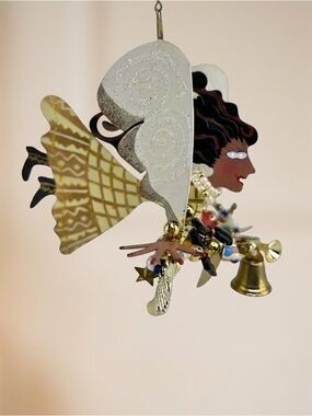 VTG SILVESTRI by Karen Rossi “Fanciful Flights” Flying Angel of Color Ornament